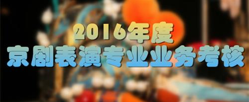 B无码白嫩逼逼国家京剧院2016年度京剧表演专业业务考...